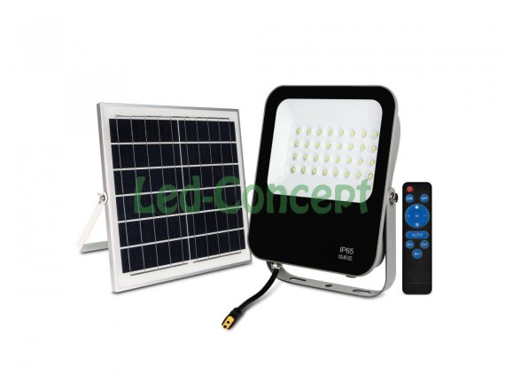 Proiector LED 100W cu Panou Solar si Telecomanda PR-100WPST